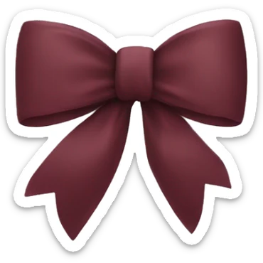Burgundy bow sticker
