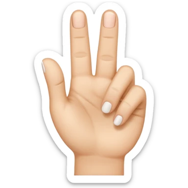 Solid White color Shh finger and hand emoji sticker