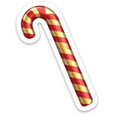 Red and gold candy cane sticker