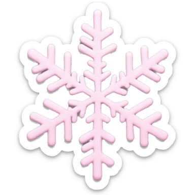 pastel pink snowflake  sticker