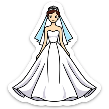 Galaxy wedding dress sticker