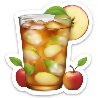 apple iced tea sticker