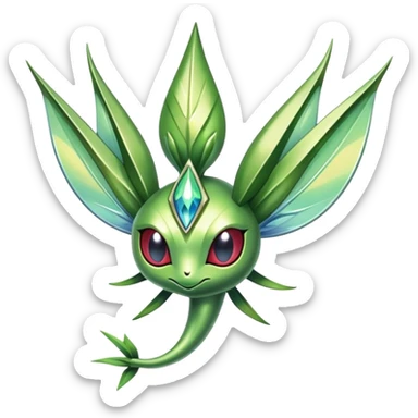Shiny Exotic Bayleaf-Celebi-Scizor-Hybrid-Creature sticker