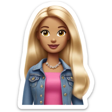 barbie doll sticker