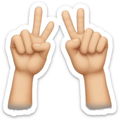 two index fingers touching facing inwords sticker