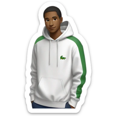 Lacoste tênis friends with white lacoste hoodie sticker