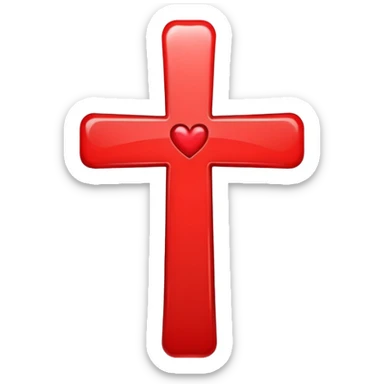 Add one more heart on the left side of the cross sticker