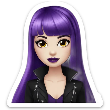 Elissabat-vampire-monsterhigh-goth-romantic-bangs-hair-purple-black sticker