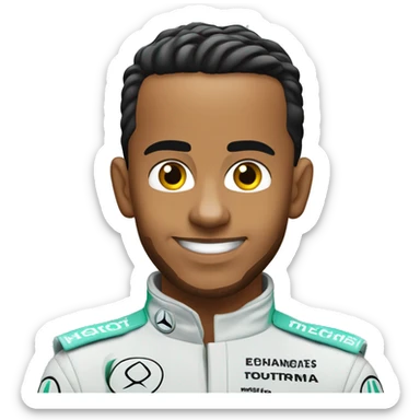 lewis hamilton in mercedes silver arrow sticker