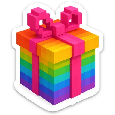 Rainbow gift sticker