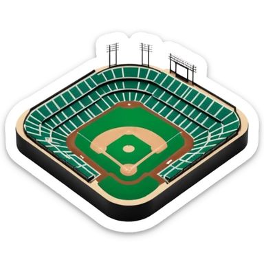 baseball stadium bird view sticker