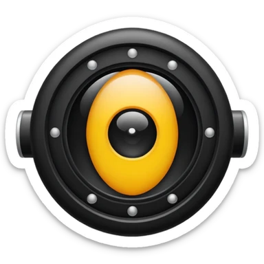 create a black hail camera aperture emoji di 24px sticker