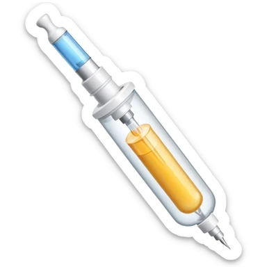 cream medicine in a syringe sticker