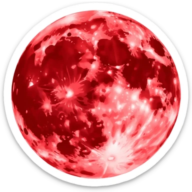 Bloody moon sticker