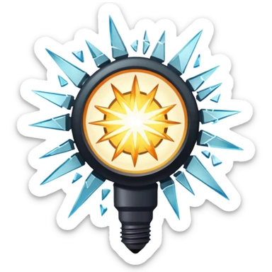 exploding spotlight sticker