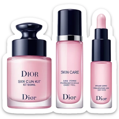 Dior skin care Kit pink best quality  sticker