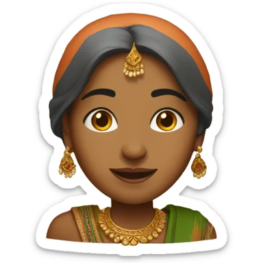 An indian women in indian attire sticker