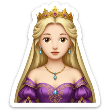 Renaissance princess with full dress sticker