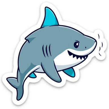 shark wearing a top hat sticker