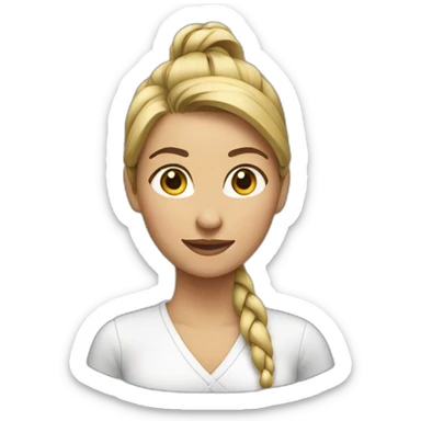 Woman with ponytail  sticker