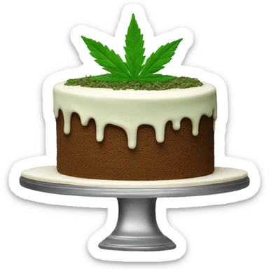 Weed cake sticker