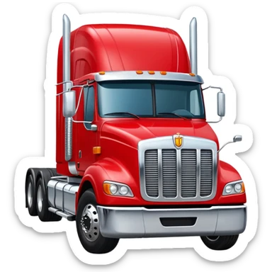18 wheeler truck international facing me  sticker