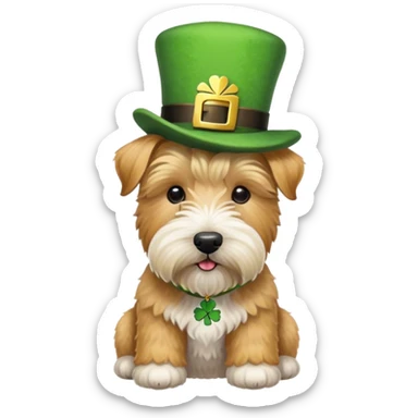 wheaten terrier st patrick’s day sticker
