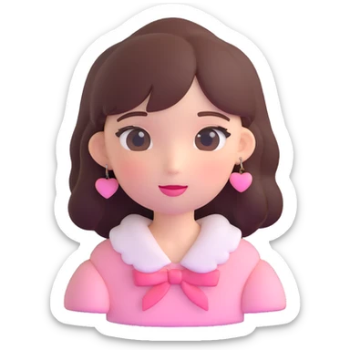 cute soft girl with pastel aesthetic and blush sticker