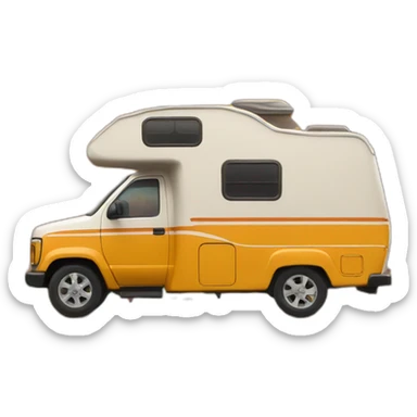 Campingcar in front of a autumn tree  sticker