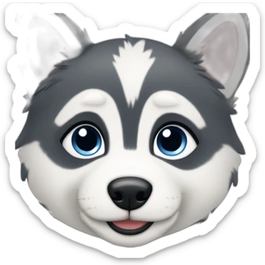 husky puppy sticker