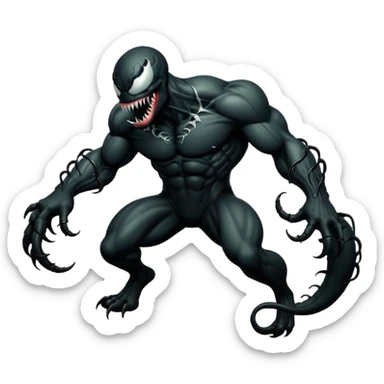 Venom crawling, no chest logo sticker