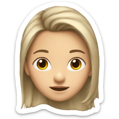 Girl turned around sticker