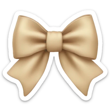 Beige bow sticker