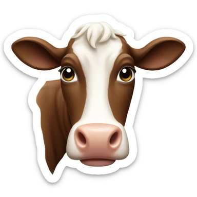 pinto cow sticker
