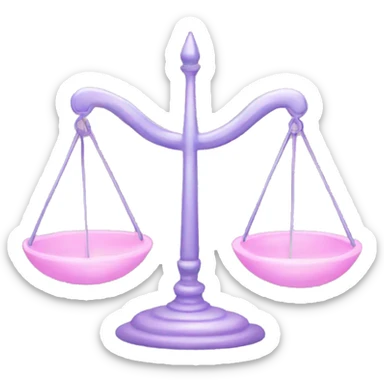 Pastel pink Libra symbol  sticker
