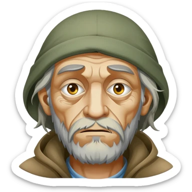 Homeless dirty man High on drugs sticker