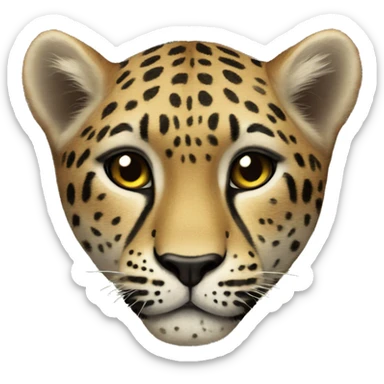 corazon leopardo sticker
