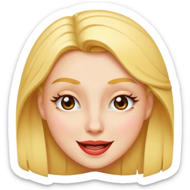 winking woman sticker