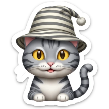 Cat in the hat sticker