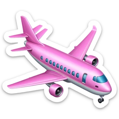 avión rosa sticker