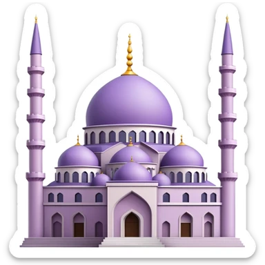 Light purple İstanbul mosque under construction  sticker