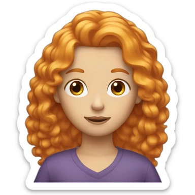 Ginger with 2 Blonde lock of hair sticker