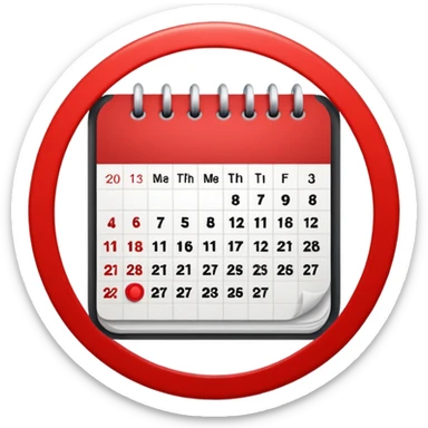 calendar with a circled date sticker
