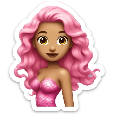 Mermaid pink beautiful sticker