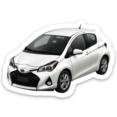 toyota yaris 2024 white sticker