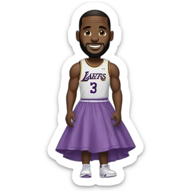 Lebron james wearing a dress sticker