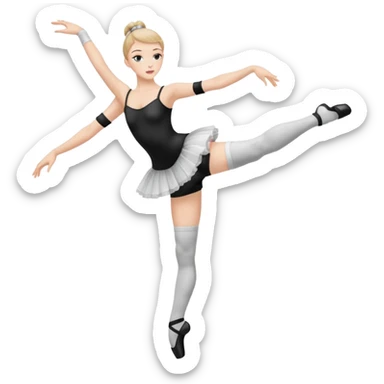 Ballet dancer in over the knee socks sticker