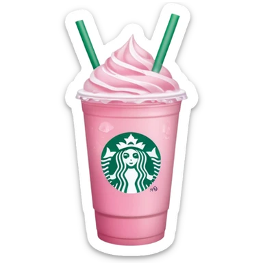 A Starbucks pink drink sticker