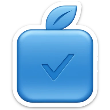 Checkmark blue sticker