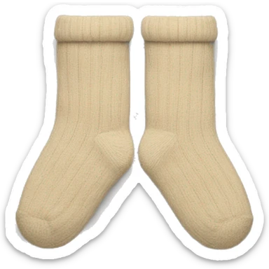 Two beige home socks sticker